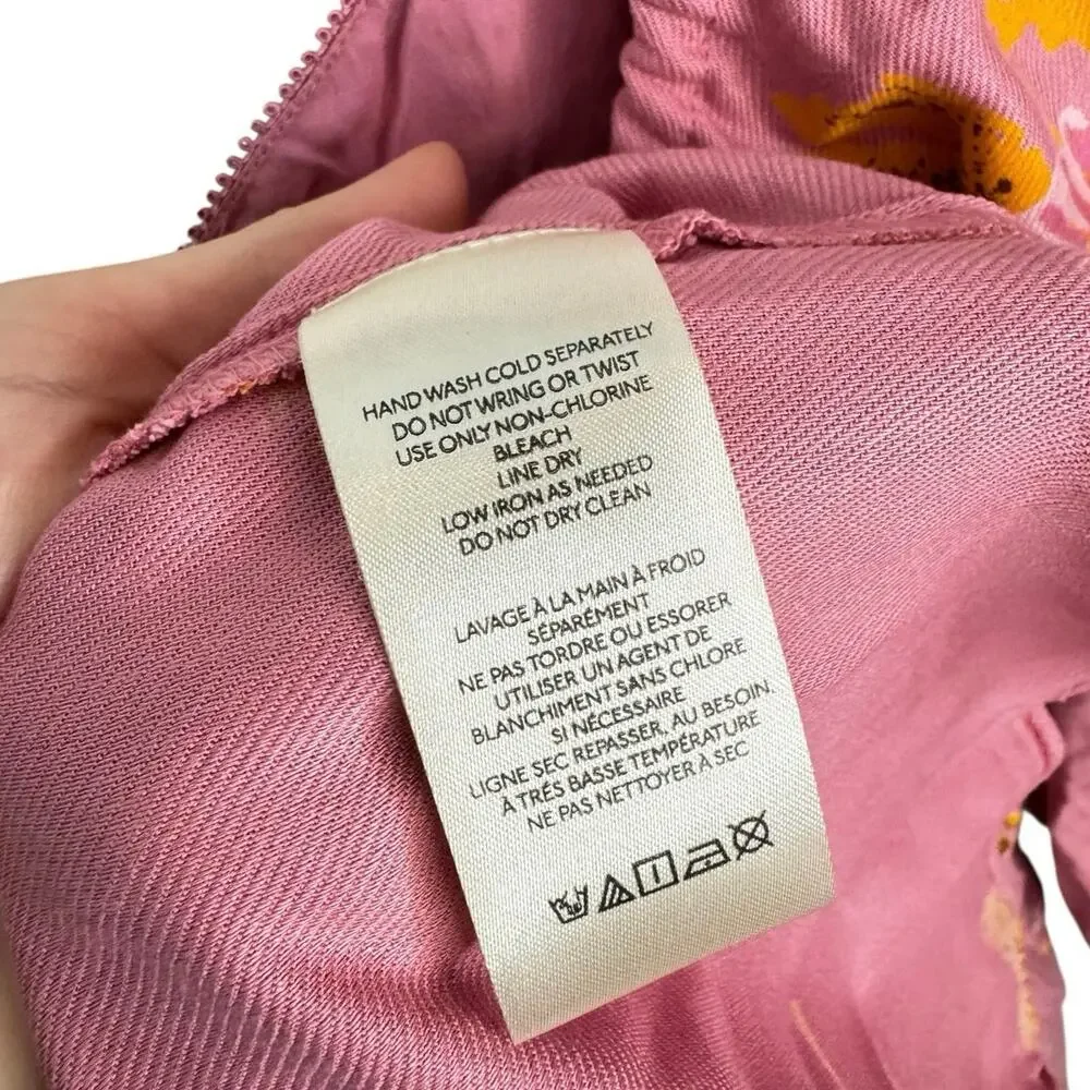 FREE PEOPLE NWOT Francesca Mini Dress Dawn Rose Pink Size Small Floral Femme - Picture 9 of 11